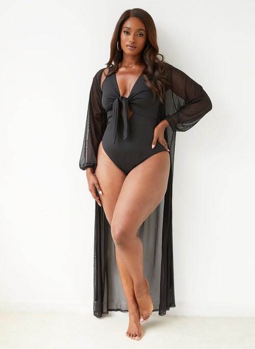 Sophia Long Sleeve Sheer Swim Cover-Up